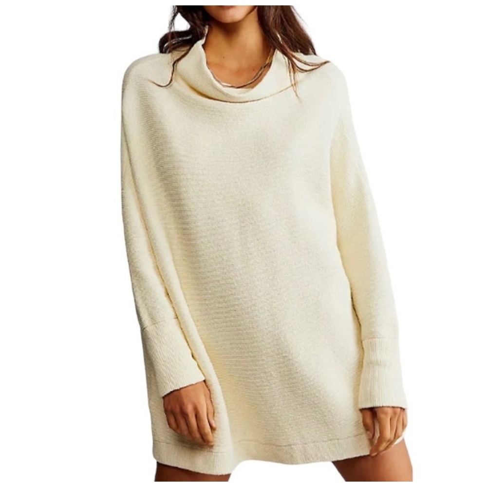 Free People | Ottoman Oversized Tunic Sweater Cream Size XS